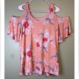 Torrid Floral Cold Shoulder Blouse Size 0